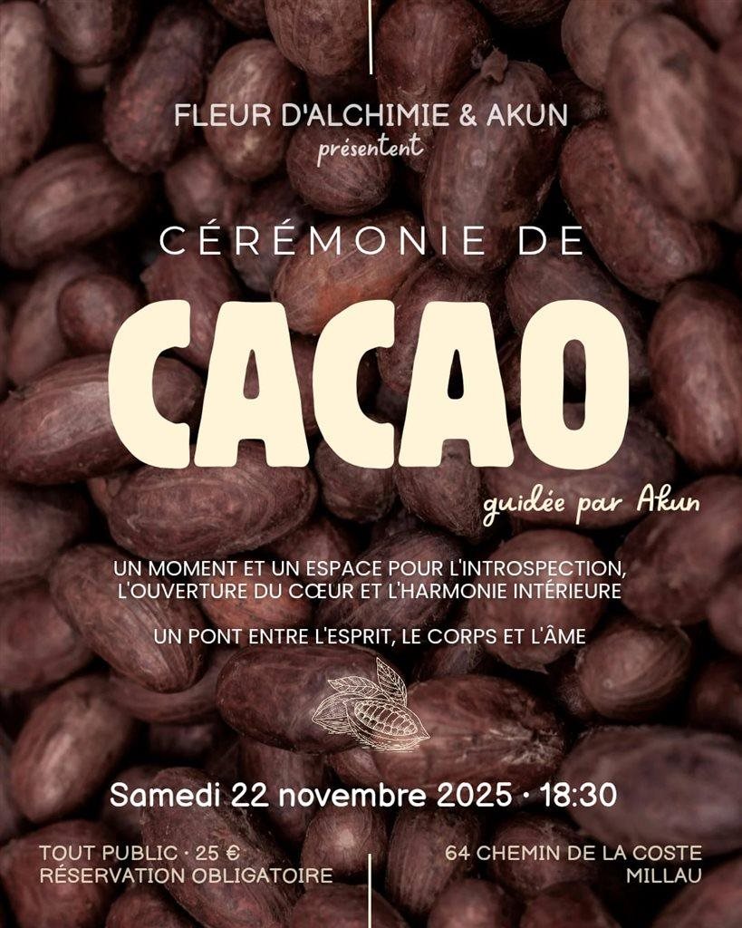 Cérémonie de cacao - Fleur d'Alchimie, yoga à Millau